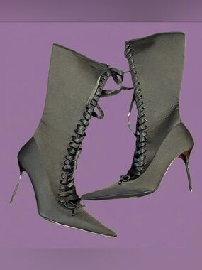 Widow x Dolls Kill - SCANDALOUS SEDUCTION HEELED BOOTS - BLACK